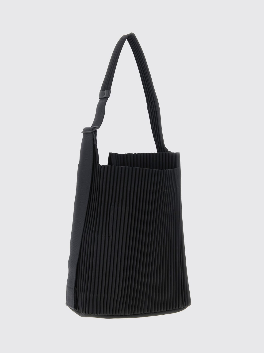 HOMME PLISSE' ISSEY MIYAKE BORSA A TRACOLLA: Borsa Homme Plissé Issey Miyake in nylon plissé, Nero - Img 2