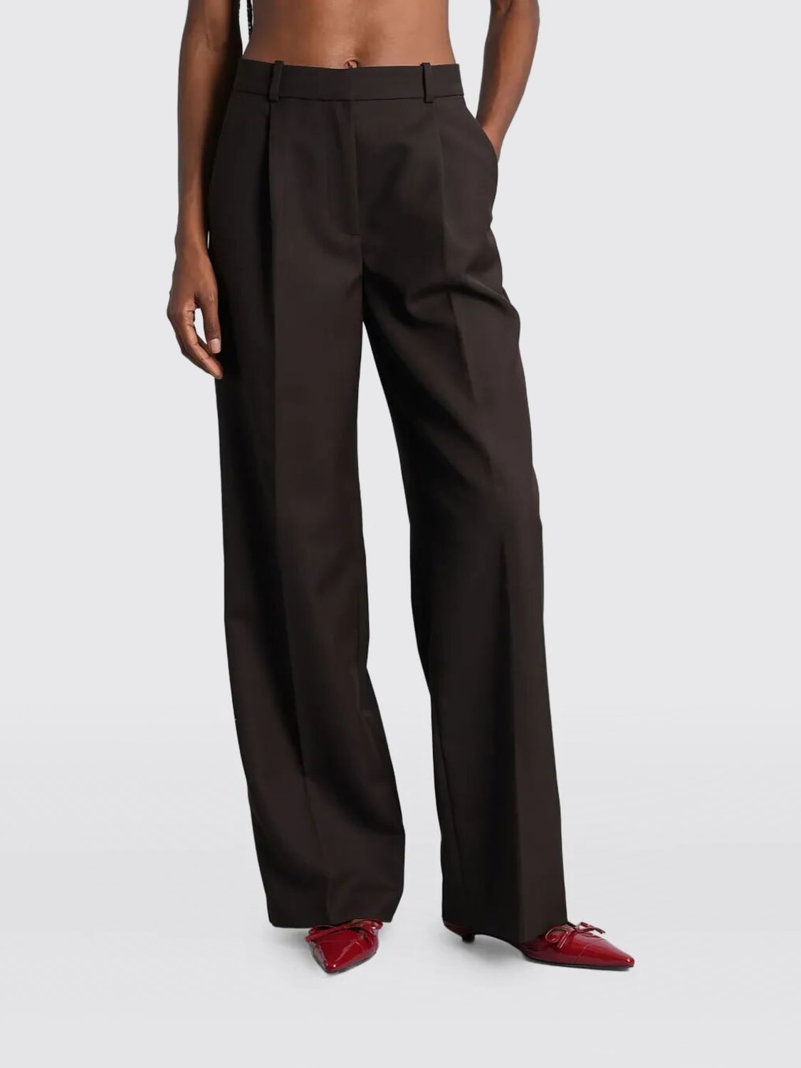 ANINE BING PANTALON: Pantalon femme Anine Bing, Marron - Img 1
