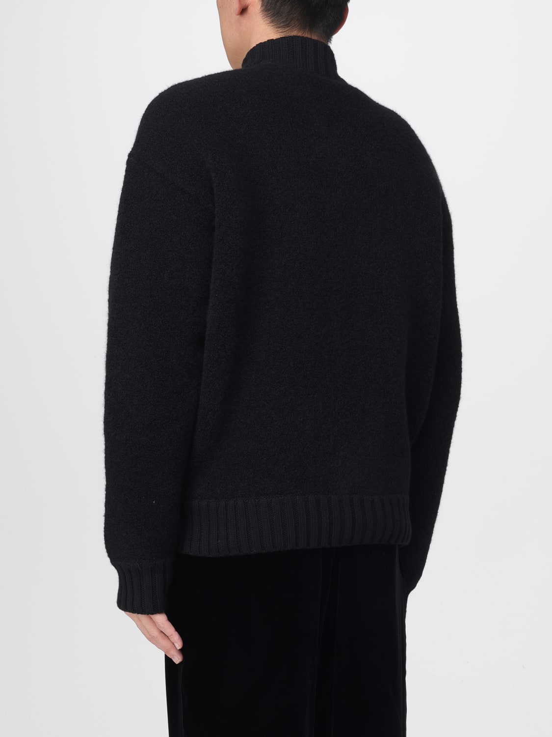 LANEUS MAGLIA: Cardigan di lana merino Laneus, Nero - Img 2