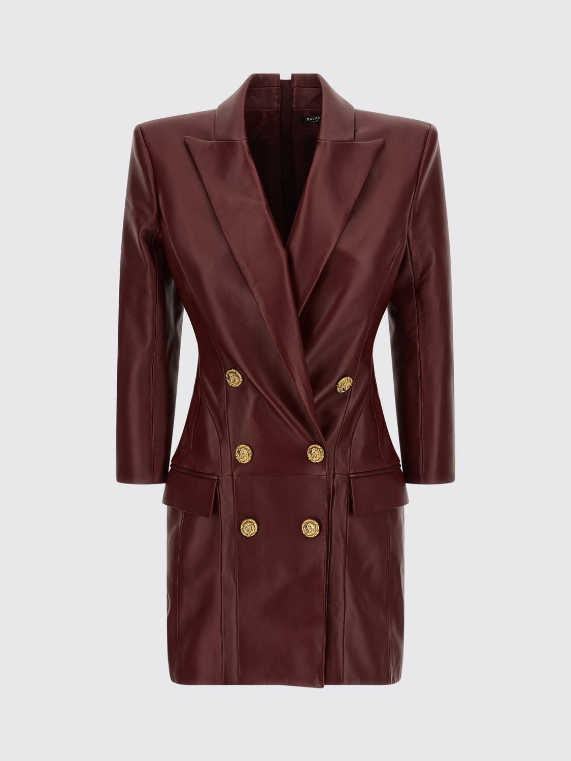 BALMAIN DRESS: Dress woman Balmain, Burgundy - Img 1