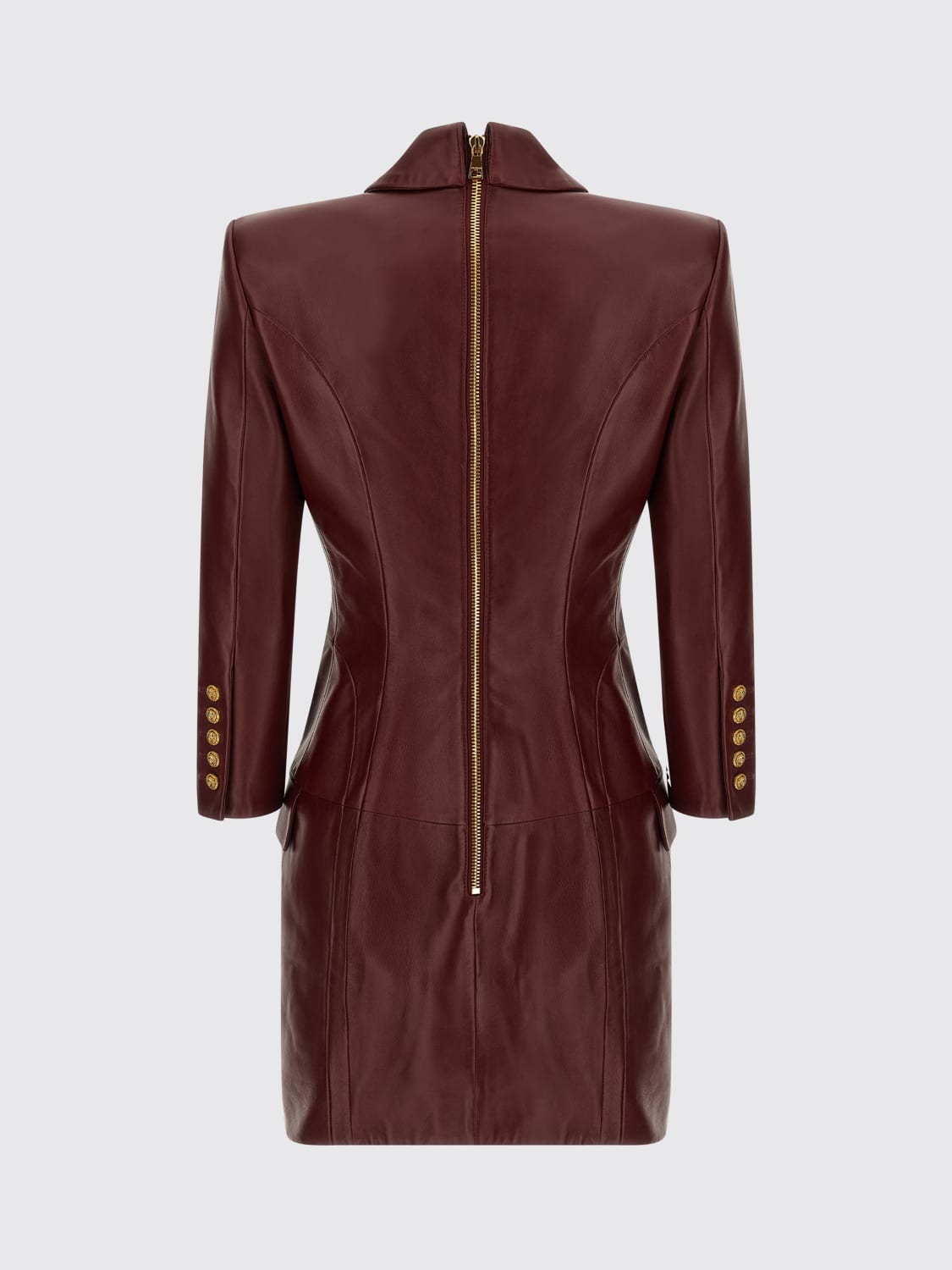 BALMAIN DRESS: Dress woman Balmain, Burgundy - Img 2