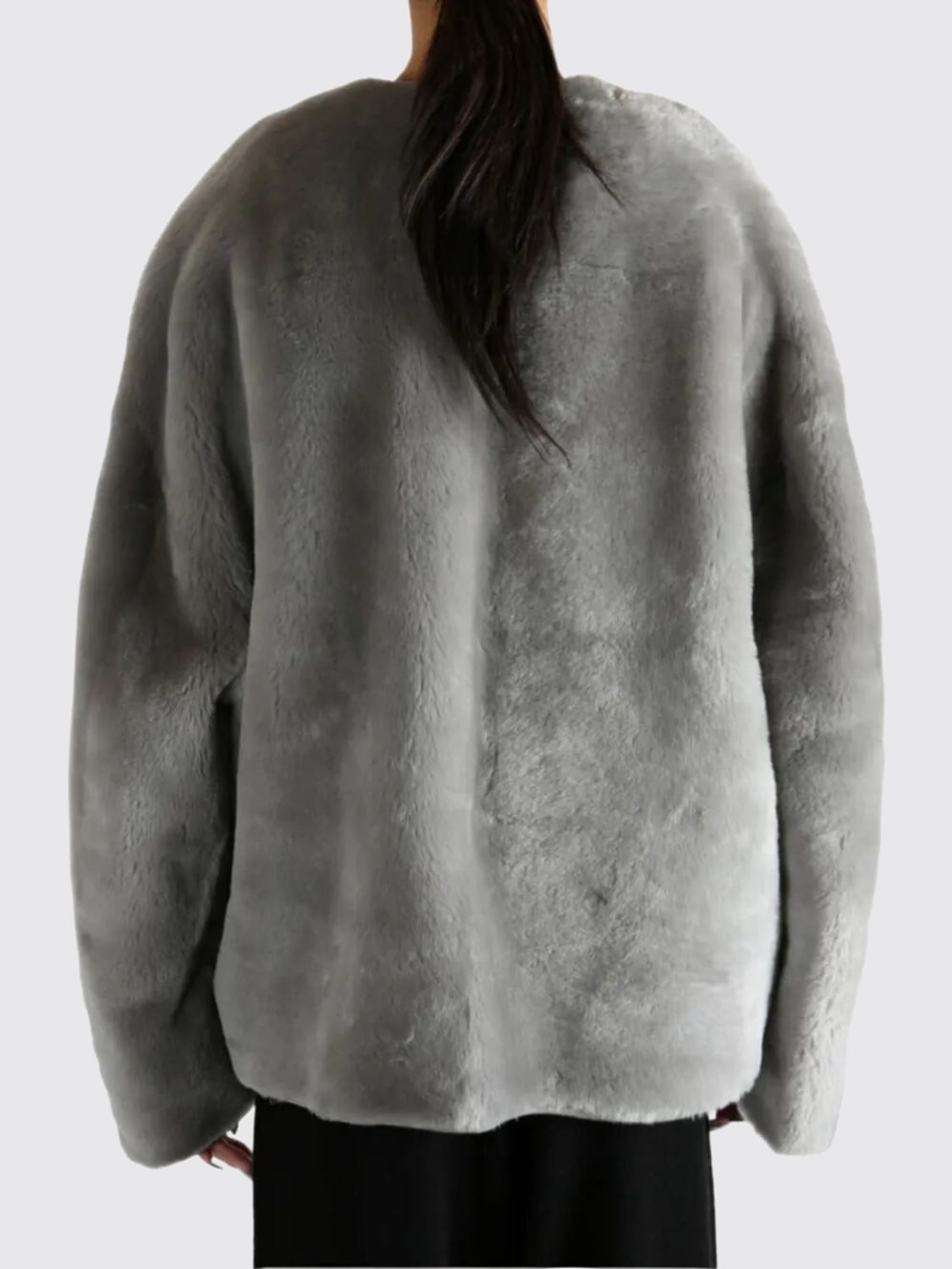 TOTEME FUR COAT: Jacket woman Toteme, Grey - Img 2