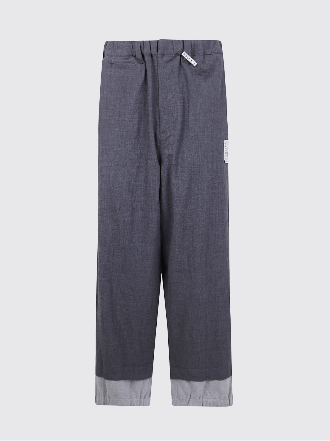 MAISON MIHARA YASUHIRO PANTALONI: Pantalone a gamba larga Maison Mihara Yasuhiro in lana, Grigio - Img 1
