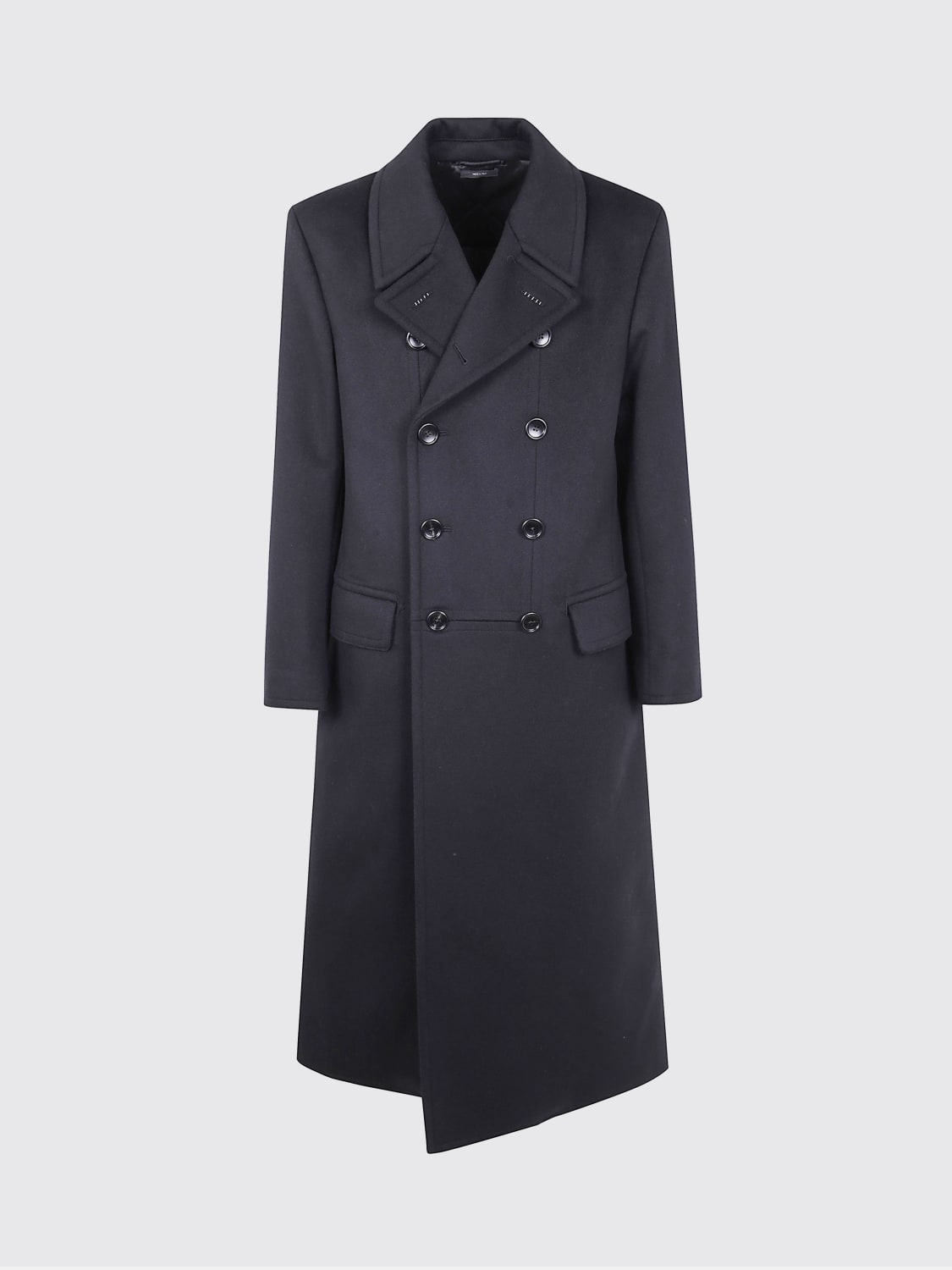 TOM FORD CAPPOTTO: Cappotto a doppiopetto in lana vergine e cashmere Tom Ford, Nero - Img 1