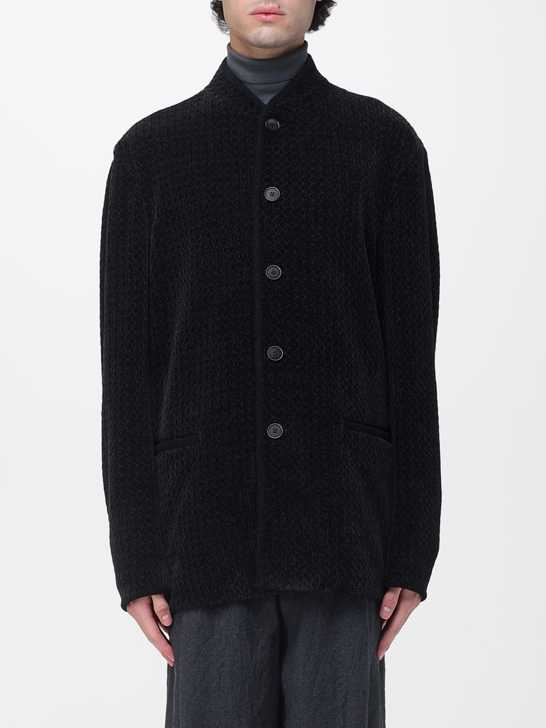 GIORGIO ARMANI SWEATER: Sweater men Giorgio Armani, Black - Img 1