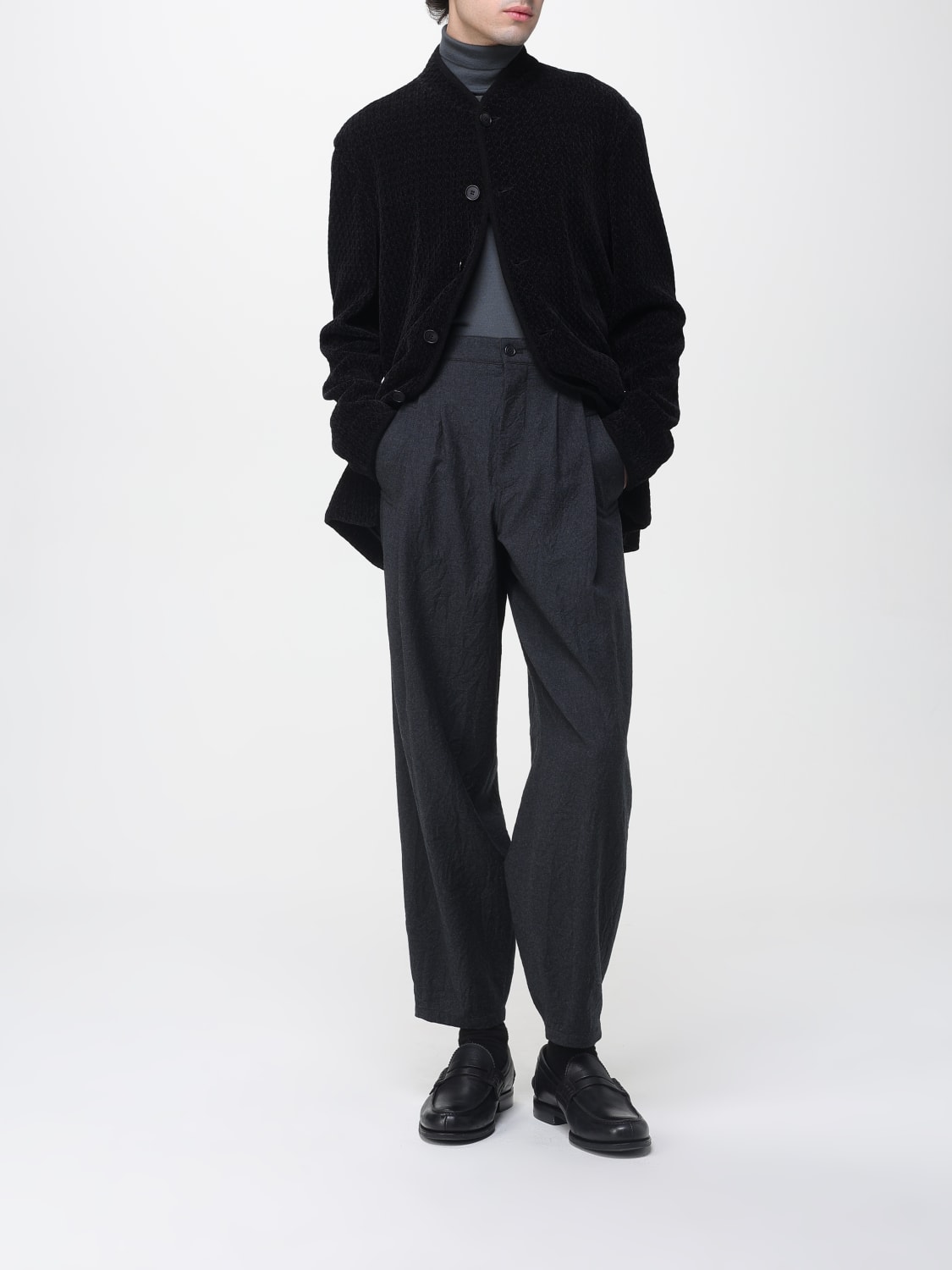 GIORGIO ARMANI SWEATER: Sweater men Giorgio Armani, Black - Img 2