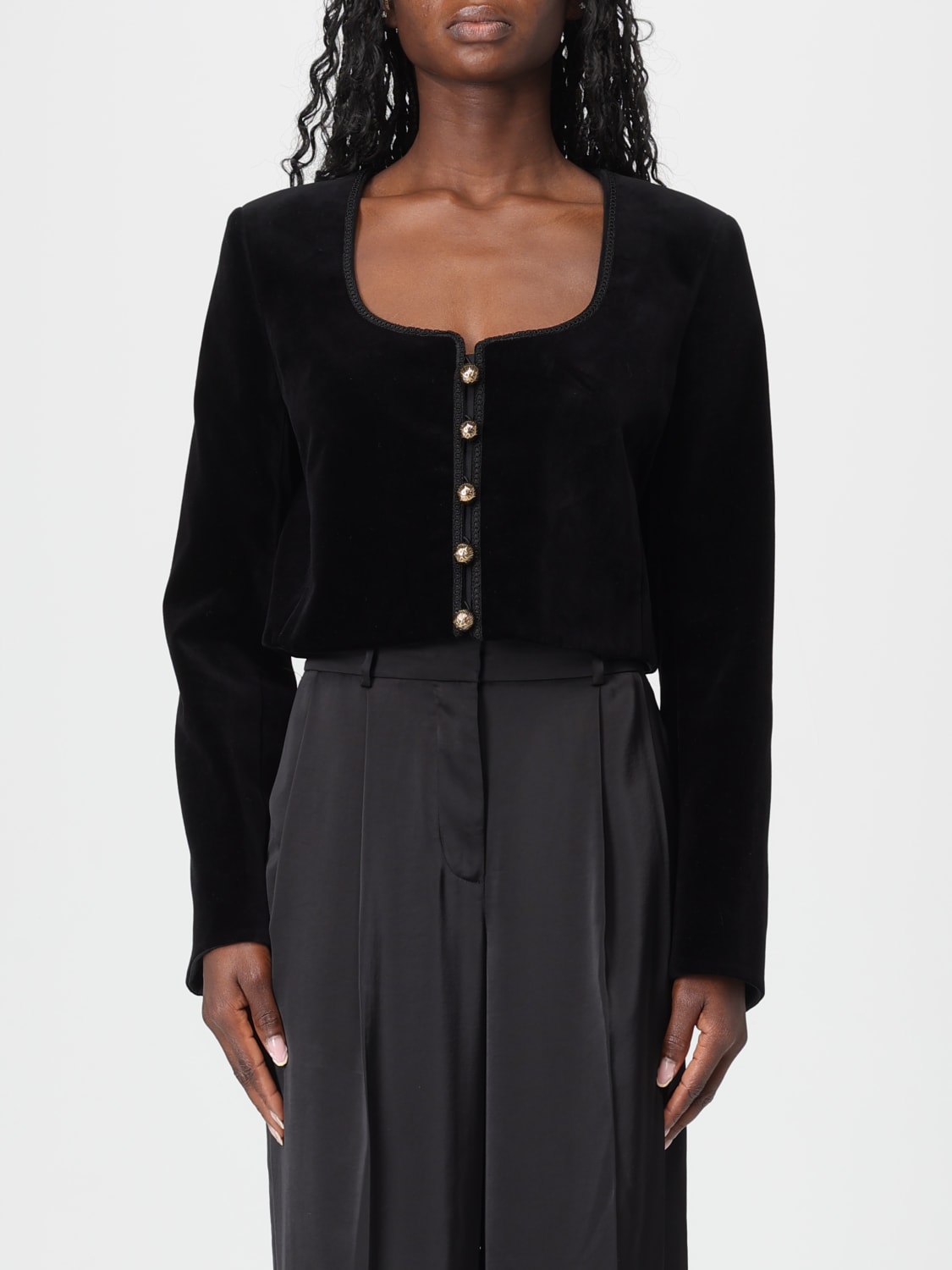 CHLOÉ GIACCA: Giacca Chloé in velluto , Nero - Img 1