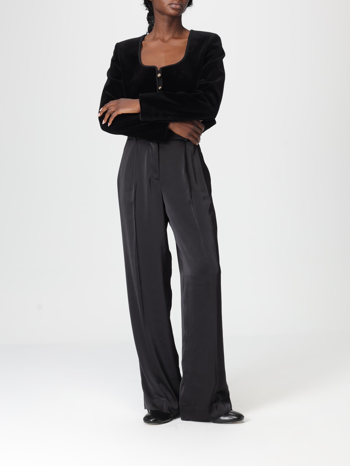 CHLOÉ GIACCA: Giacca Chloé in velluto , Nero - Img 2