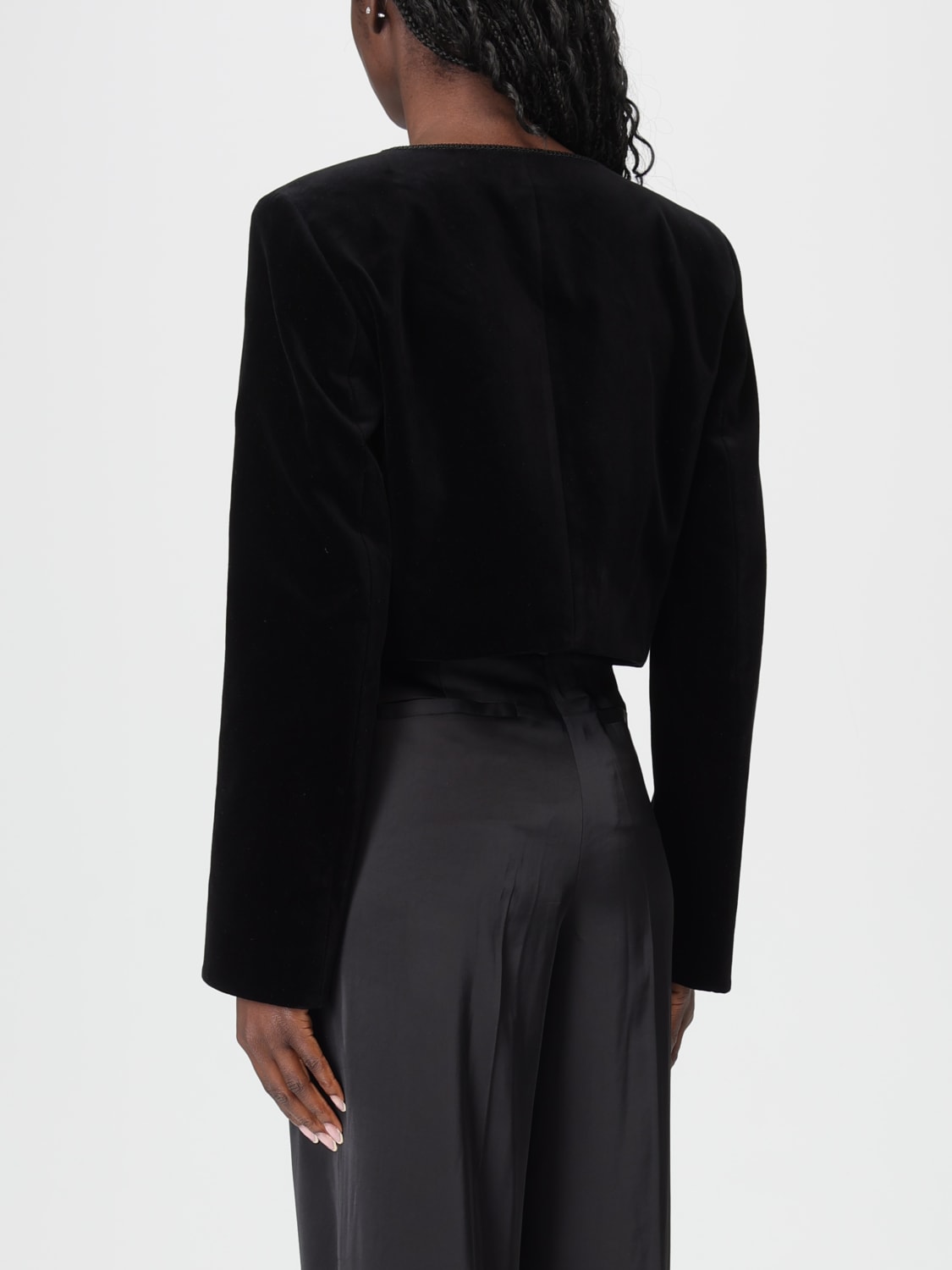 CHLOÉ GIACCA: Giacca Chloé in velluto , Nero - Img 3
