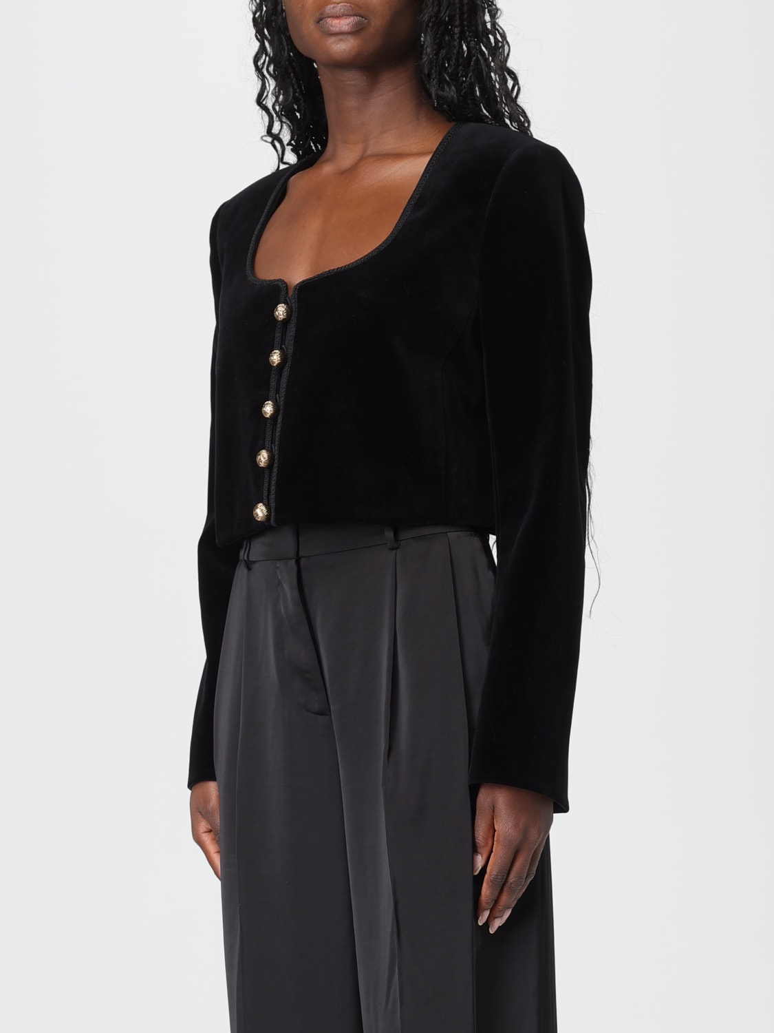 CHLOÉ GIACCA: Giacca Chloé in velluto , Nero - Img 4