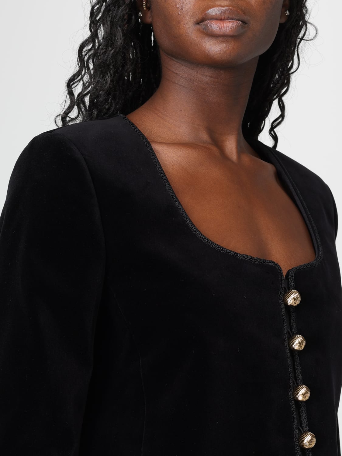 CHLOÉ GIACCA: Giacca Chloé in velluto , Nero - Img 5