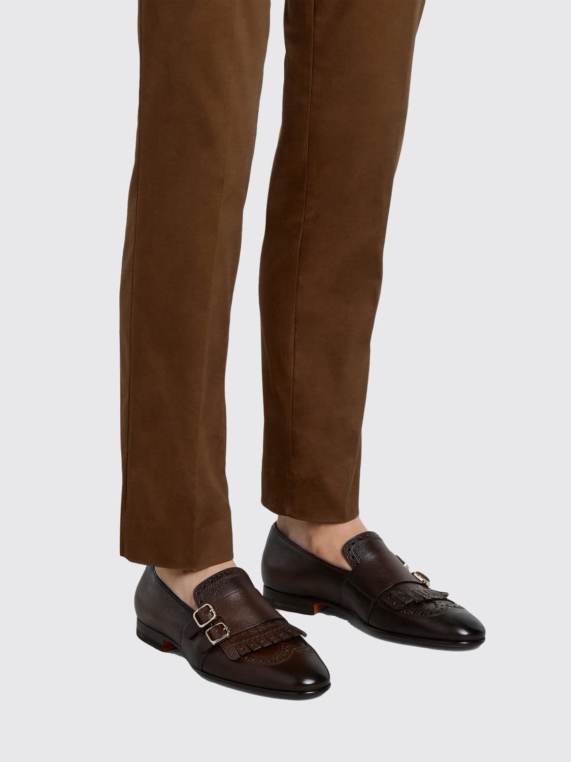 SANTONI BROGUE SHOES: Shoes men Santoni, Brown - Img 2