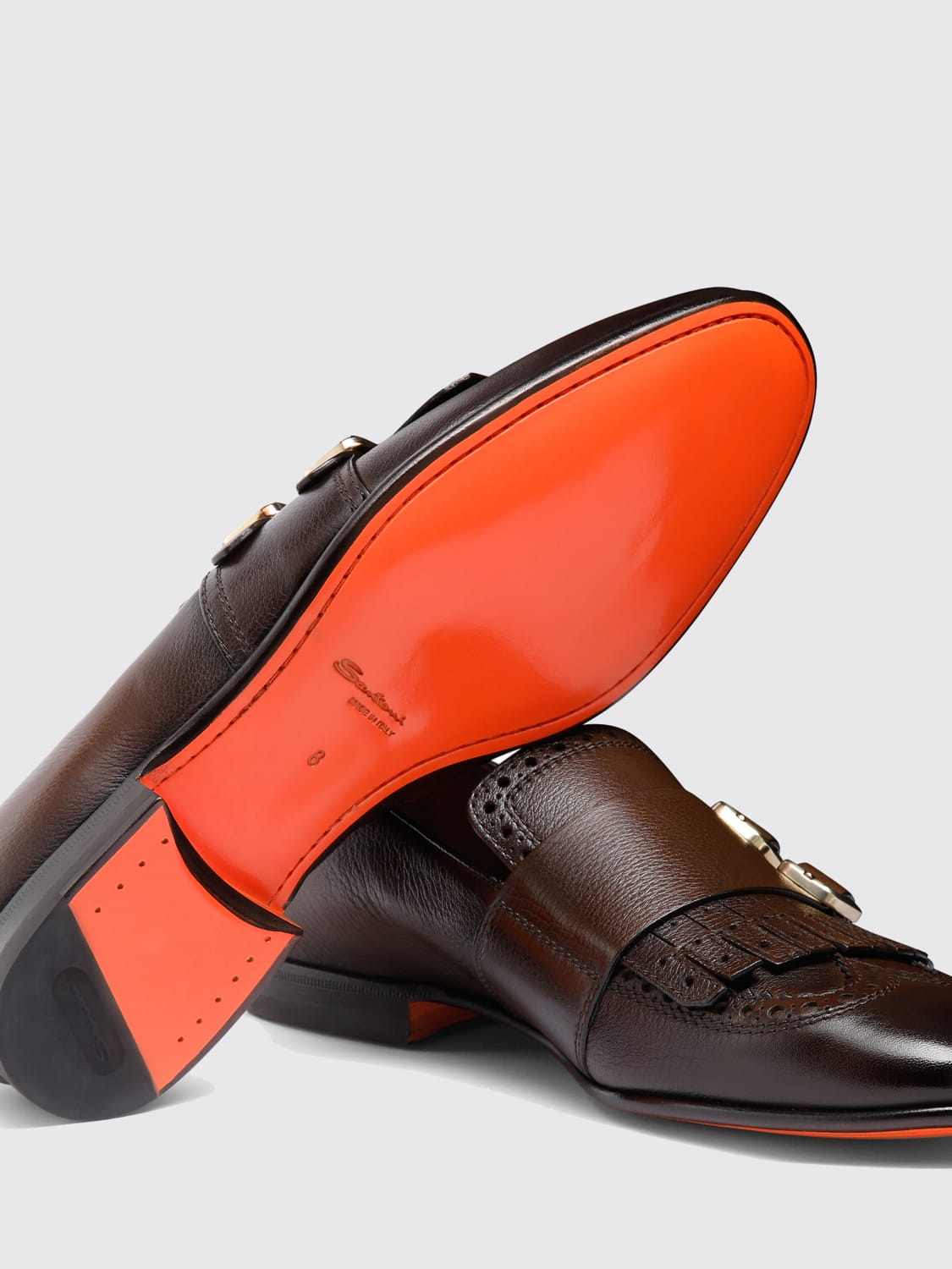 SANTONI BROGUE SHOES: Shoes men Santoni, Brown - Img 4