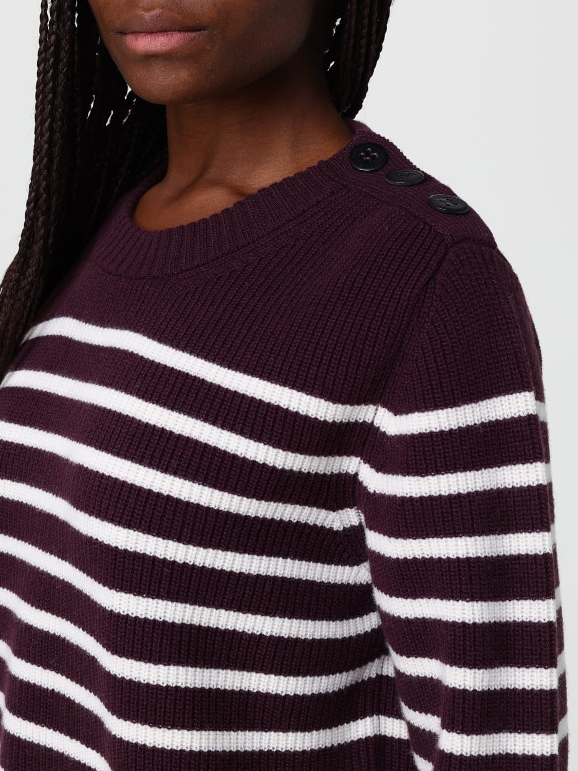 ROBERTO COLLINA PULL: Pull femme Roberto Collina, Bordeaux - Img 3