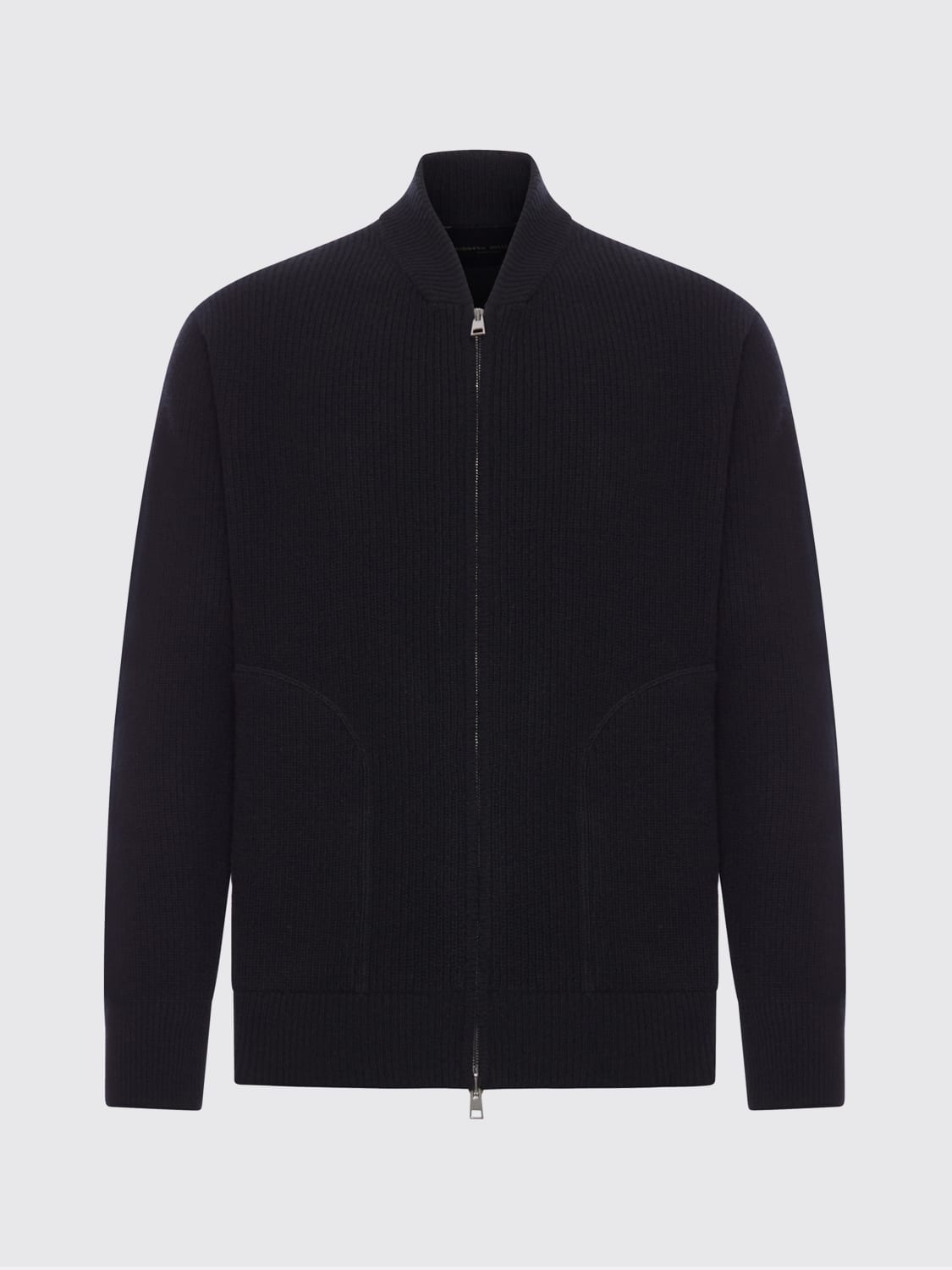 ROBERTO COLLINA MAGLIA: Cardigan di lana Roberto Collina, Nero - Img 1