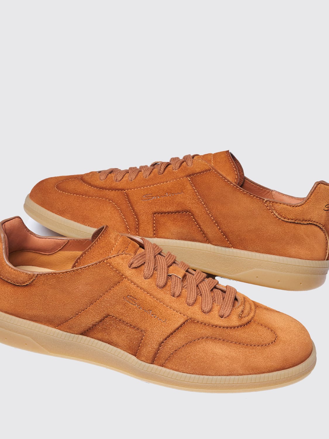 SANTONI SNEAKERS: Sneakers men Santoni, Orange - Img 4