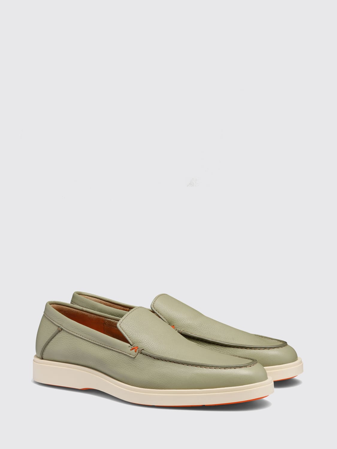 SANTONI LOAFERS: Loafers men Santoni, Green - Img 3