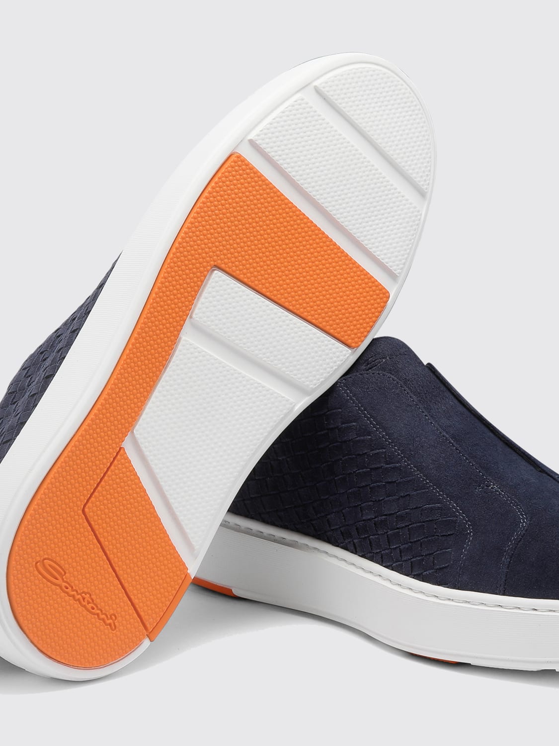 SANTONI TRAINERS: Trainers men Santoni, Blue - Img 4