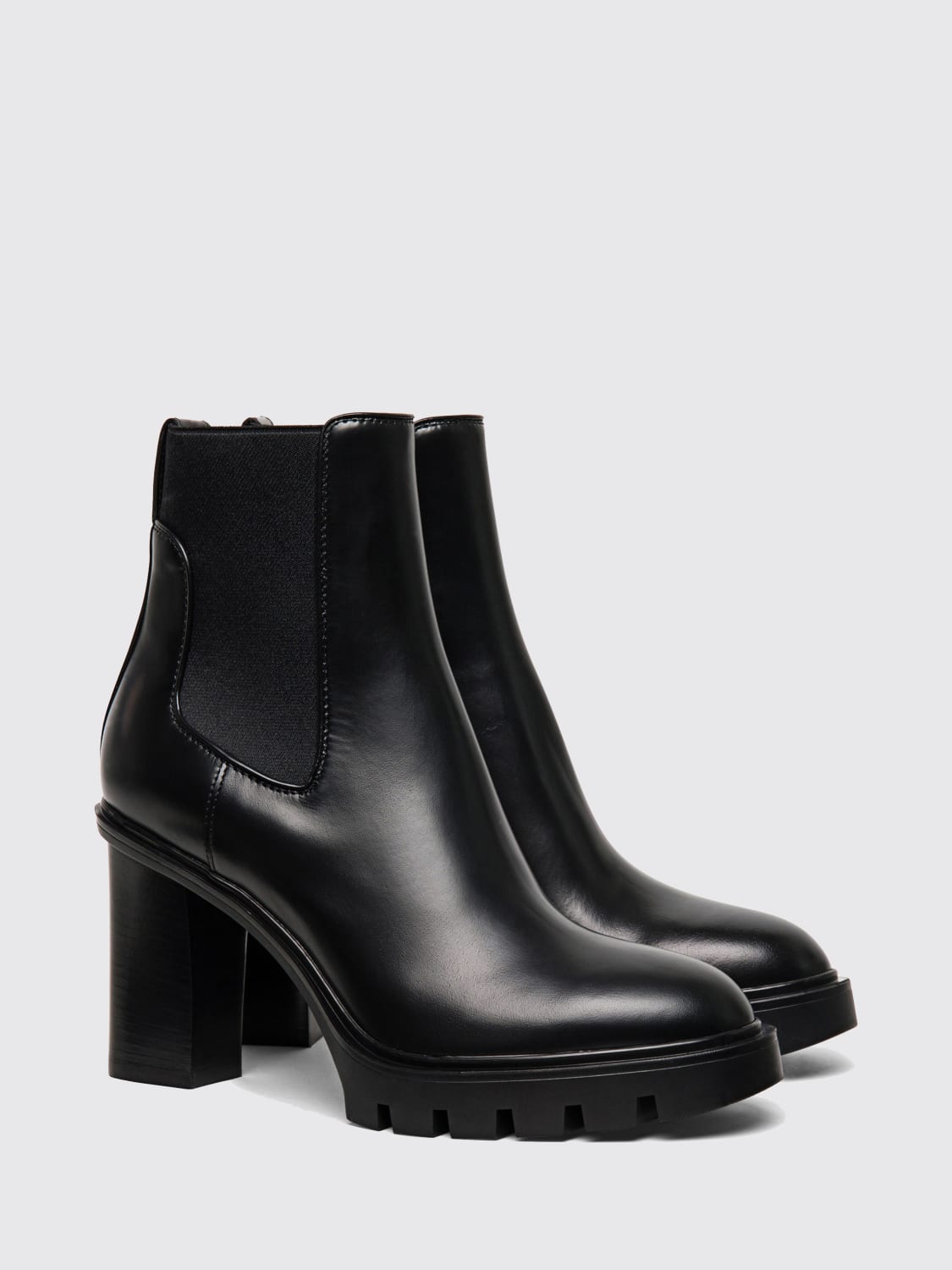 SANTONI BOOTS: Flat ankle boot woman Santoni, Black - Img 2