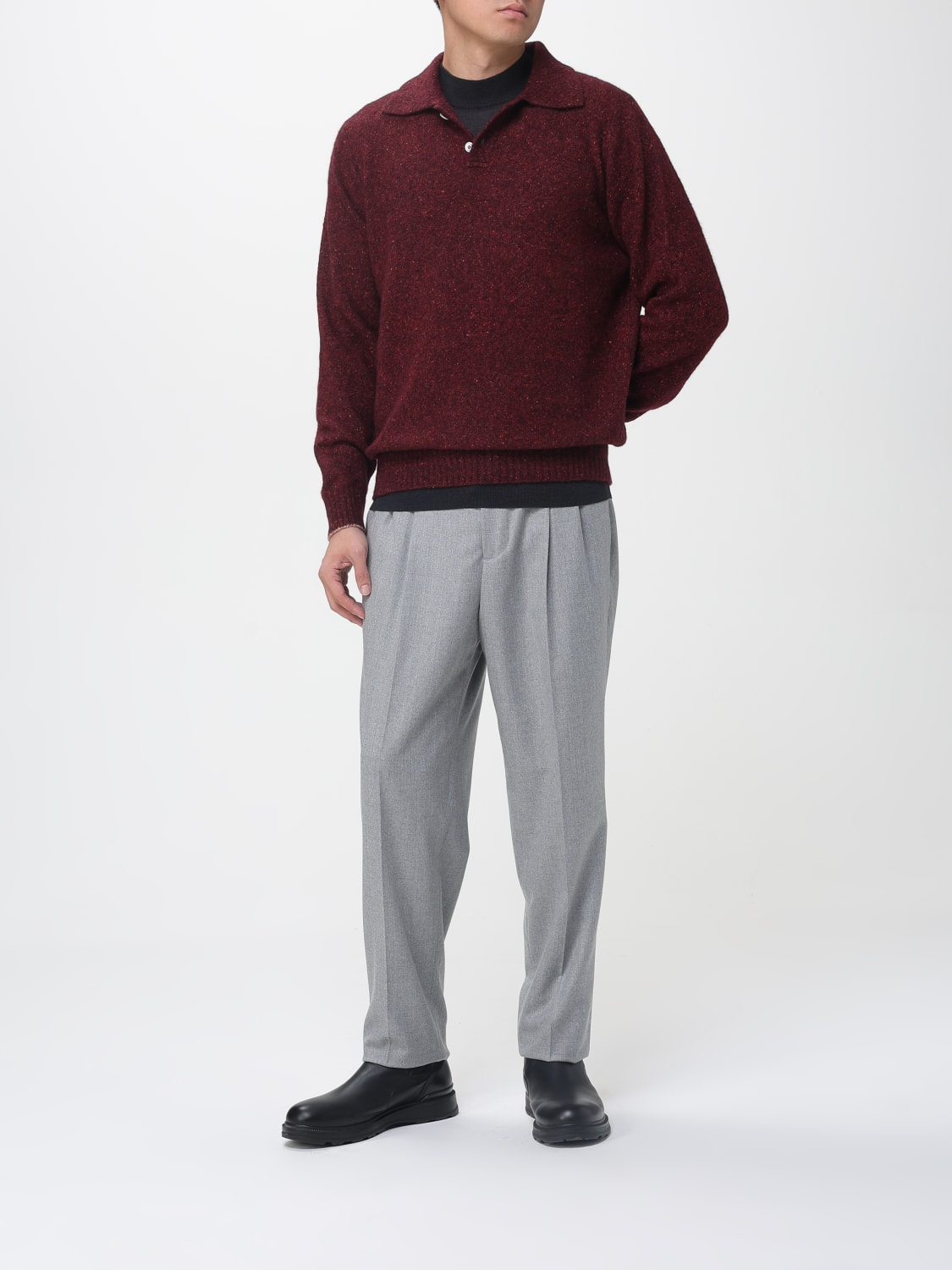 BRUNELLO CUCINELLI POLO SHIRT: Sweater men Brunello Cucinelli, Red - Img 2