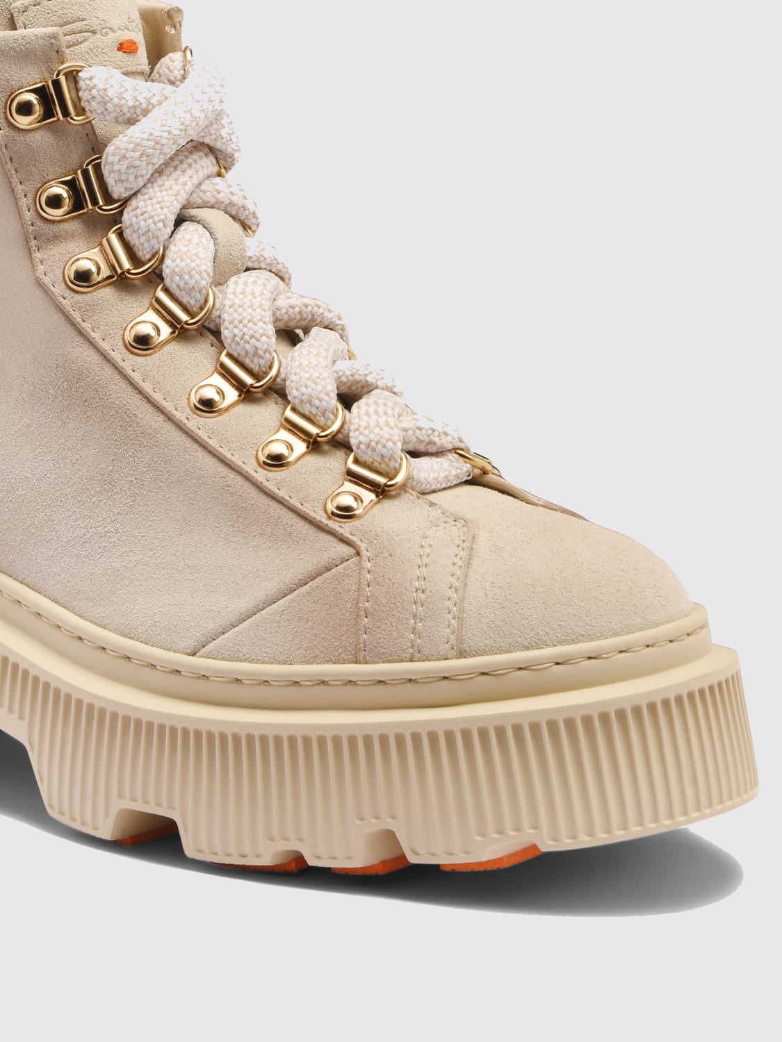 SANTONI BOOTS: Flat ankle boot woman Santoni, Natural - Img 4