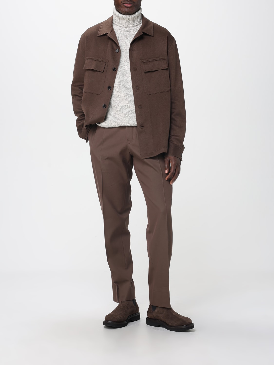 ZEGNA SHIRT: Shirt men Zegna, Brown - Img 2