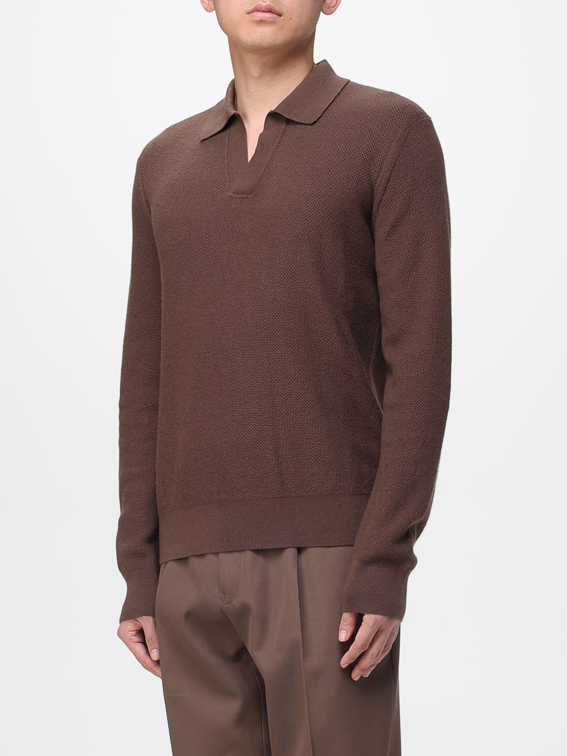 ZEGNA POLO SHIRT: Polo shirt men Zegna, Brown - Img 4