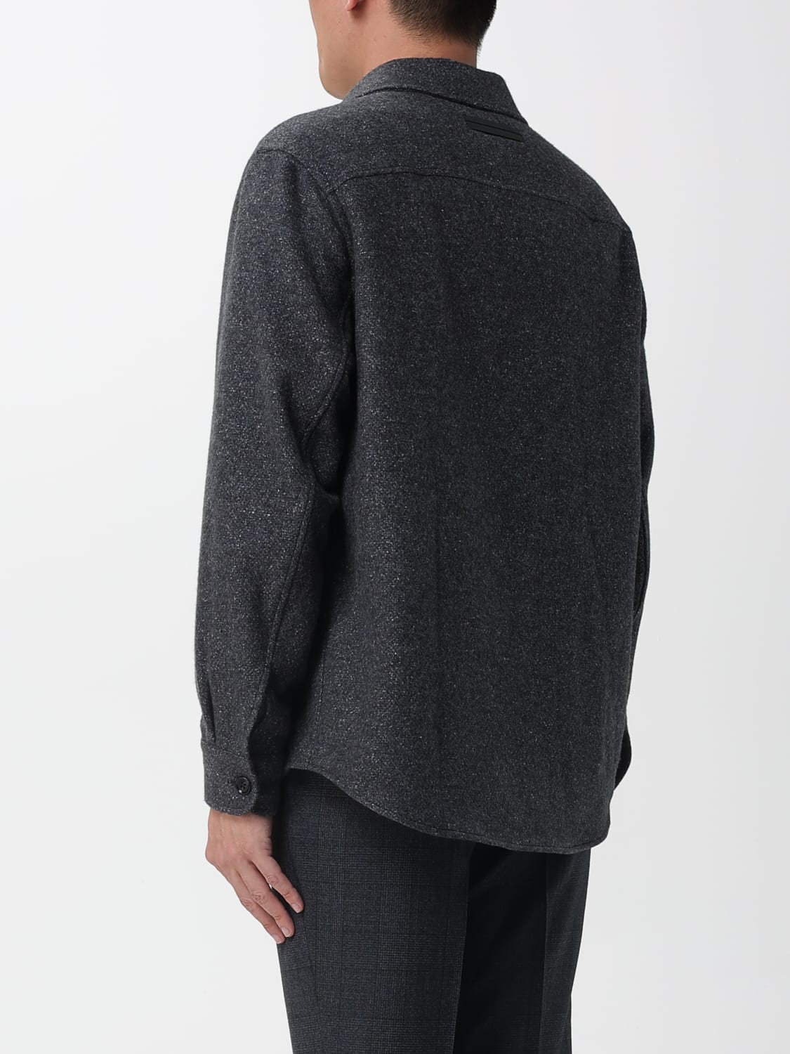 ZEGNA JACKET: Shirt men Zegna, Grey - Img 3