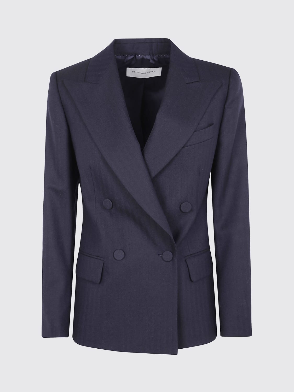 DRIES VAN NOTEN VESTE: Veste femme Dries Van Noten, Bleu Marine - Img 1