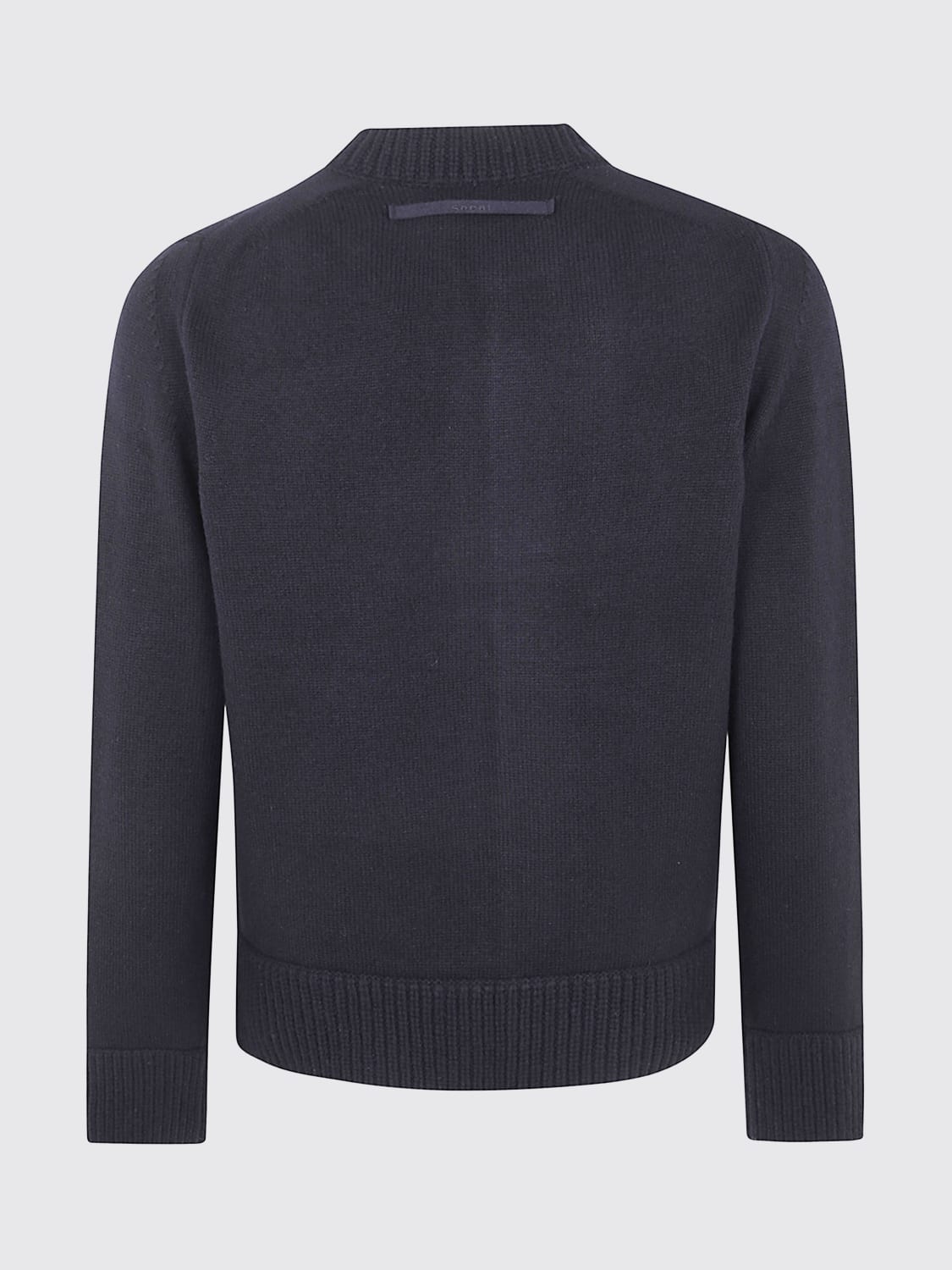 SACAI MAGLIA: Maglia di lana con zip Sacai, Nero - Img 2