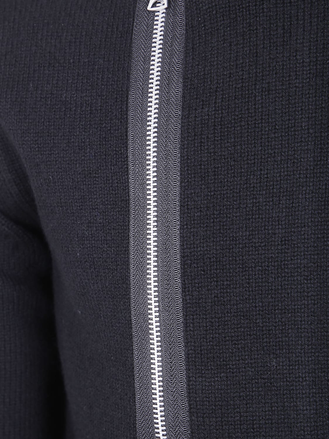 SACAI MAGLIA: Maglia di lana con zip Sacai, Nero - Img 3