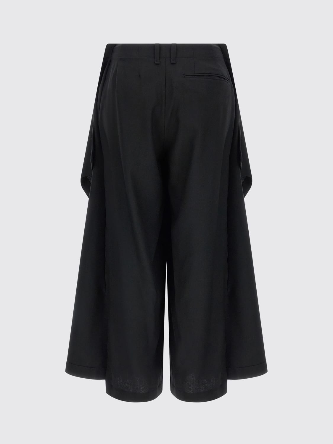 ISSEY MIYAKE PANTALONI: Pantaloni ampi Issey Miyake in lana , Nero - Img 2