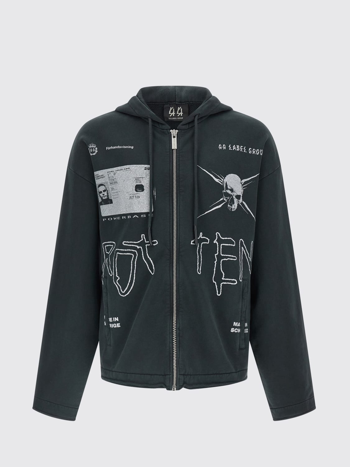 44 LABEL GROUP SWEATSHIRT: Sweatshirt homme 44 Label Group, Noir - Img 1