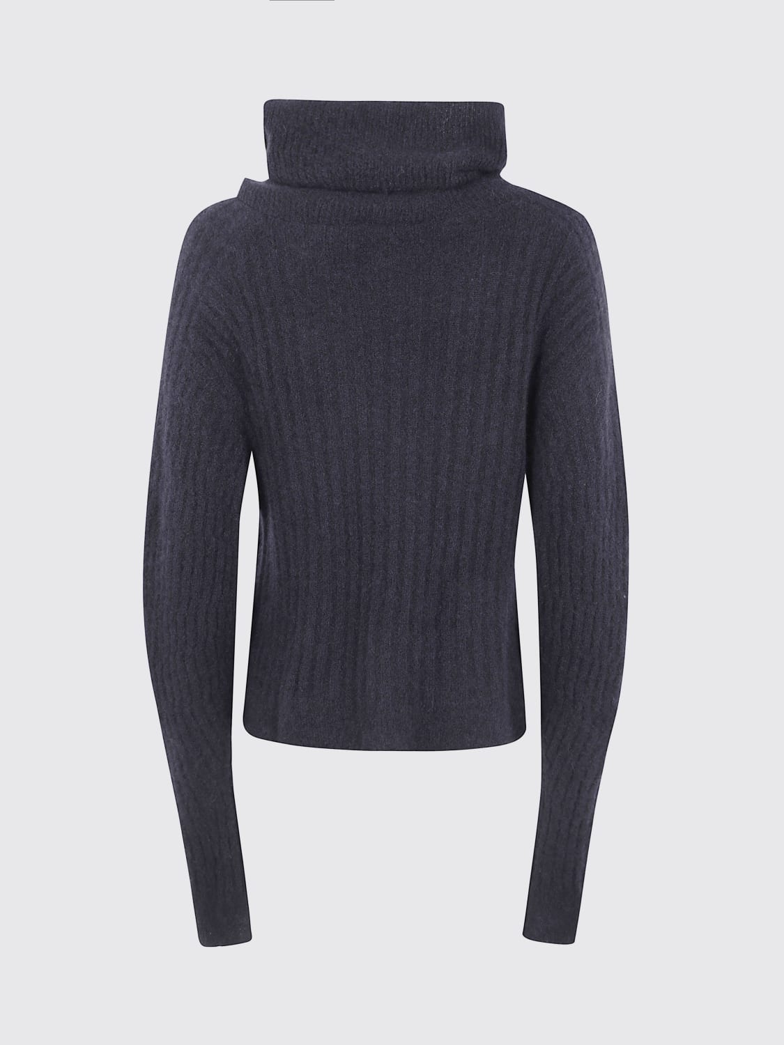 MRZ MAGLIA: Cardigan in cashmere e seta con zip Mrz, Nero - Img 2
