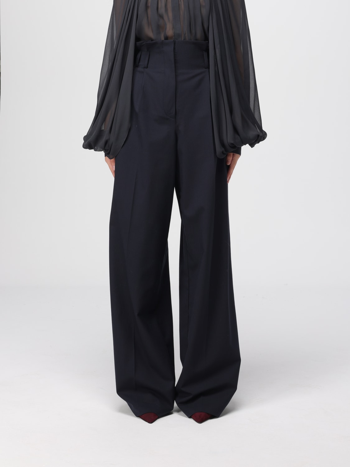 SEMICOUTURE PANTALON: Pantalon femme Semicouture, Bleu - Img 1