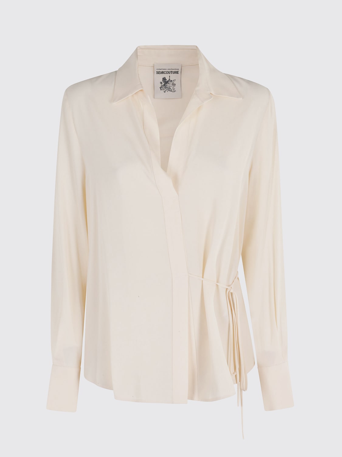 SEMICOUTURE HEMDBLUSE: Hemdbluse damen Semicouture, Weiß - Img 1