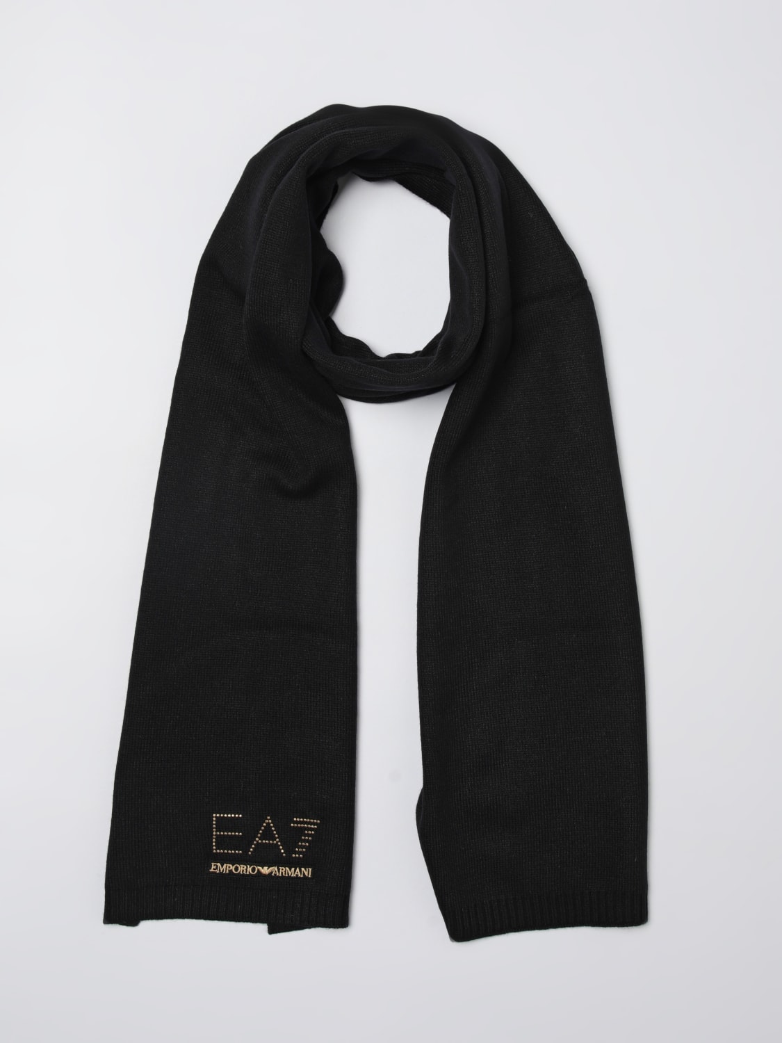EA7 CAPPELLO: Set accessori cappello e sciarpa con logo Ea7, Nero - Img 2