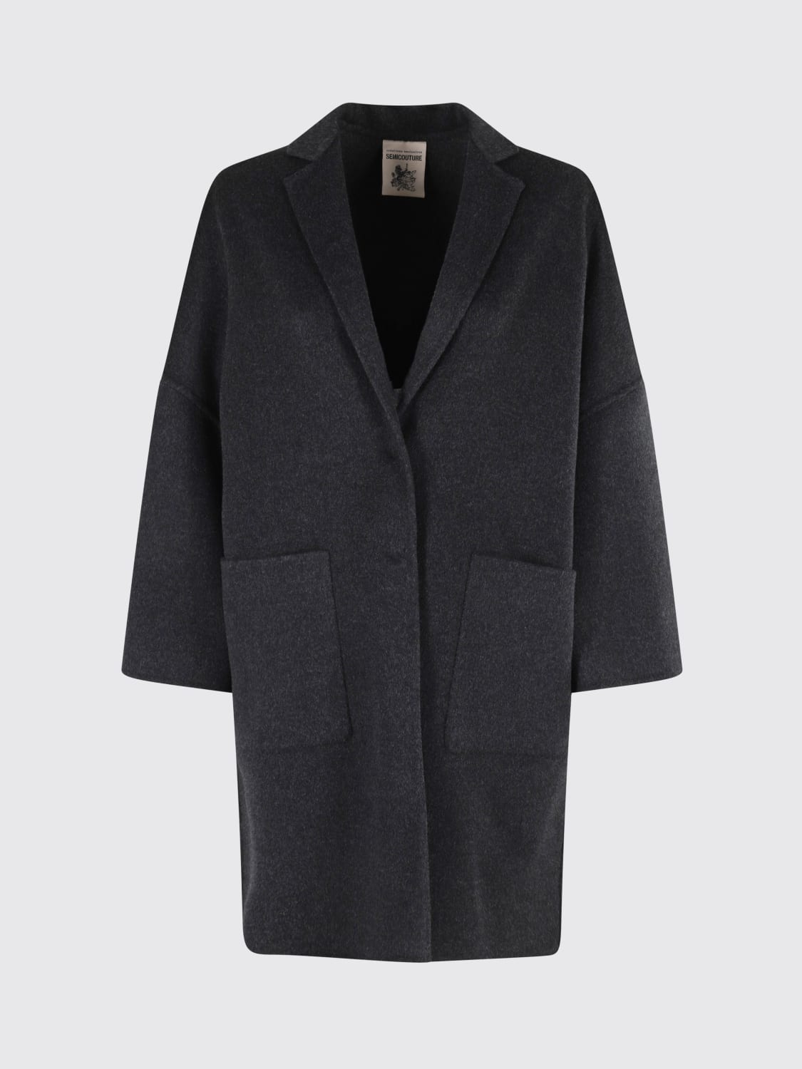 SEMICOUTURE ABRIGO: Abrigo mujer Semicouture, Carbón - Img 1