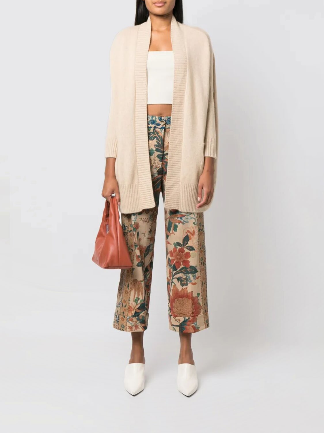 KUJTEN MAGLIA: Cardigan di cashmere Kujten, Panna - Img 2