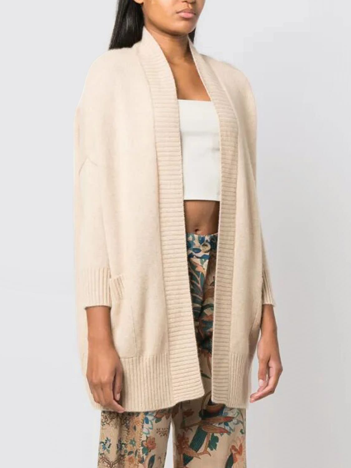 KUJTEN MAGLIA: Cardigan di cashmere Kujten, Panna - Img 3