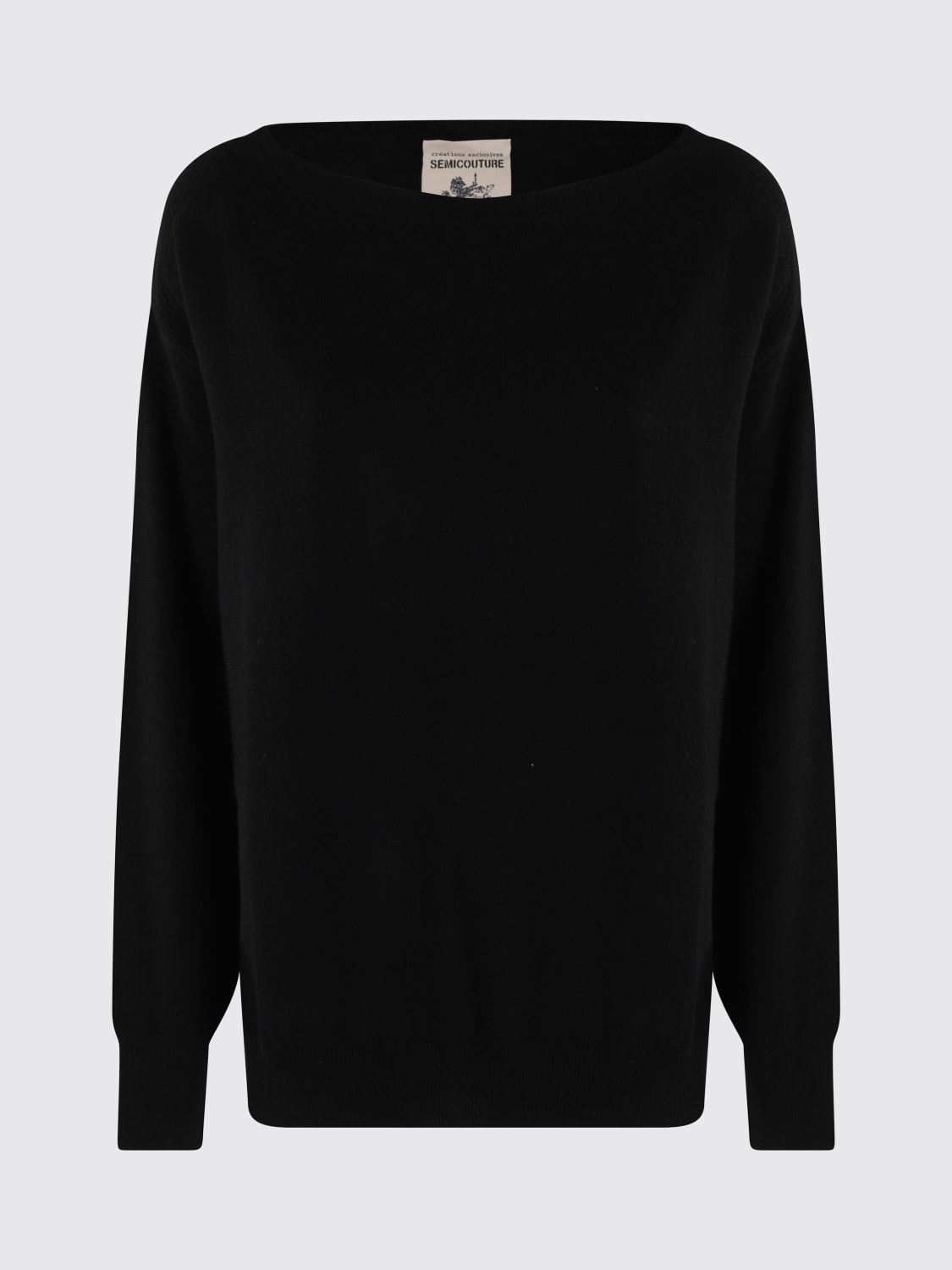 SEMICOUTURE 毛衣: 毛衣 女士 Semicouture, 黑色 - Img 1