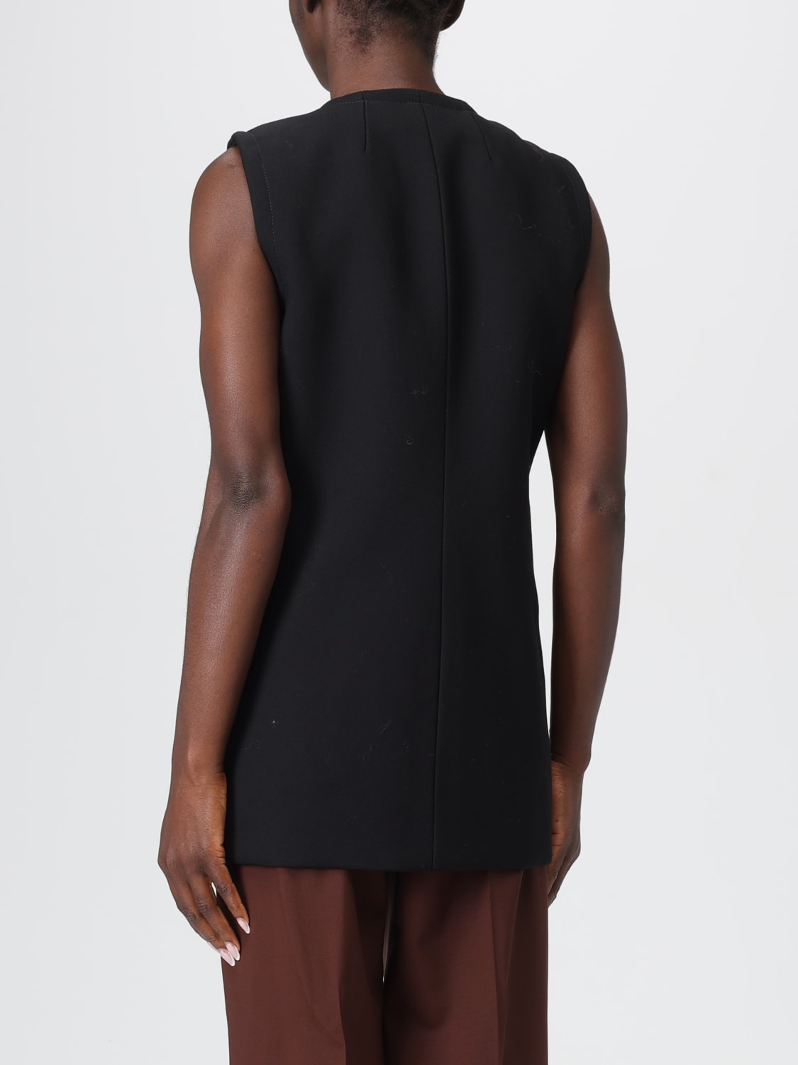 GUCCI GILET: Gilet a doppiopetto in misto lana Gucci, Nero - Img 3