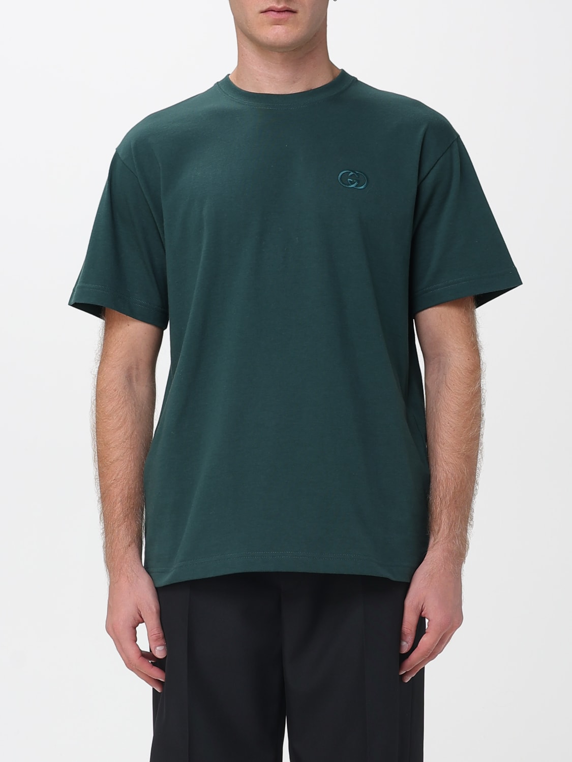 GUCCI T-SHIRT: T-shirt men Gucci, Green - Img 1