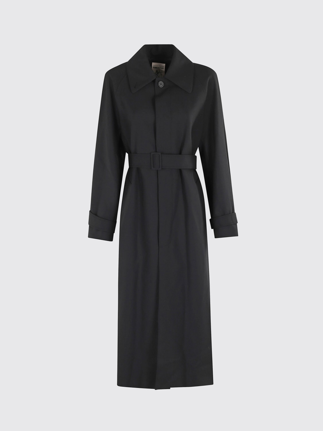 SEMICOUTURE CAPPOTTO: Cappotto di lyocell Semicouture, Nero - Img 1