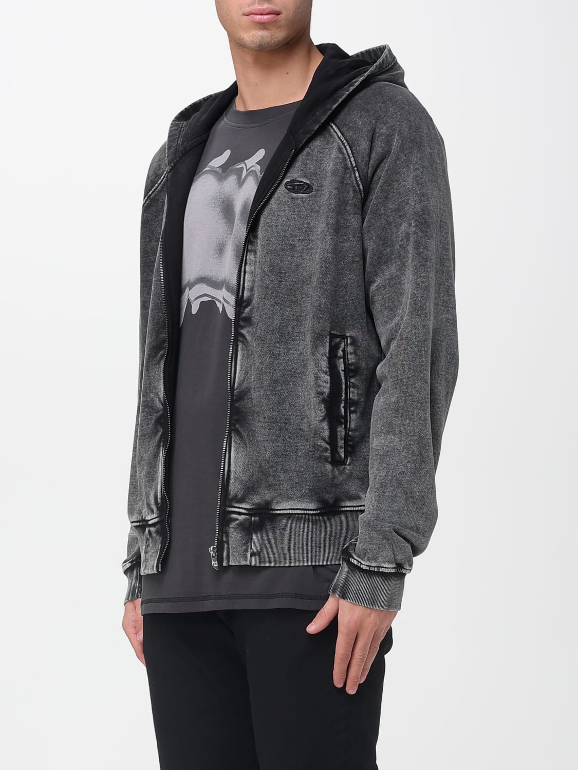 DIESEL SWEATSHIRT: Sweatshirt men Diesel, Black - Img 3