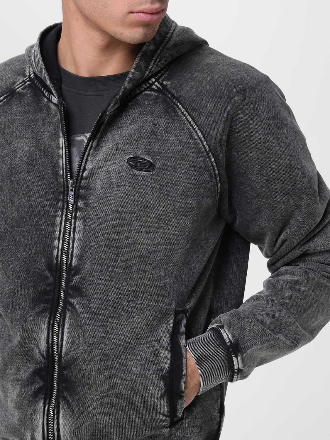 DIESEL SWEATSHIRT: Sweatshirt men Diesel, Black - Img 4