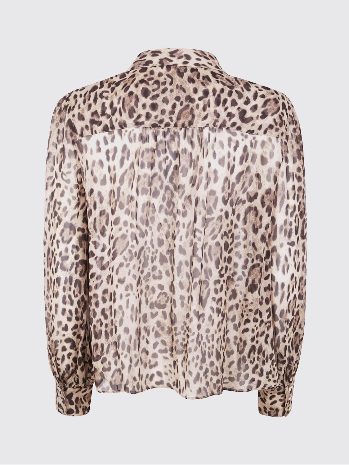 RIXO LONDON CAMICIA: Camicia Rixo London in viscosa con stampa animalier , Marrone - Img 2