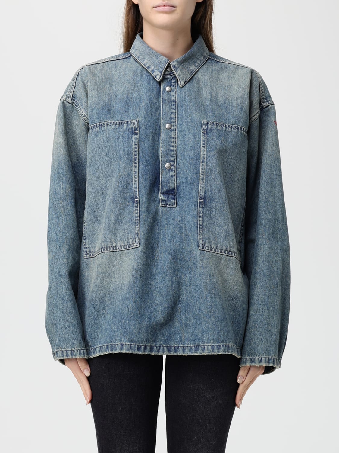 DIESEL SHIRT: Shirt woman Diesel, Denim - Img 1