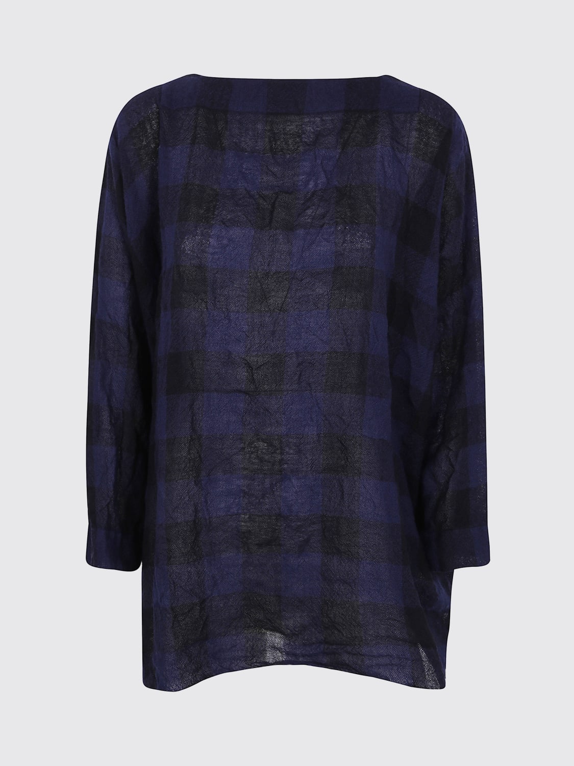 DANIELA GREGIS TOP: Blusa Daniela Gregis in lana con motivo Tartan , Blue - Img 1