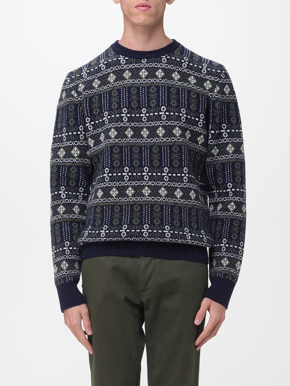 BARBOUR SWEATER: Sweater men Barbour, Blue - Img 1